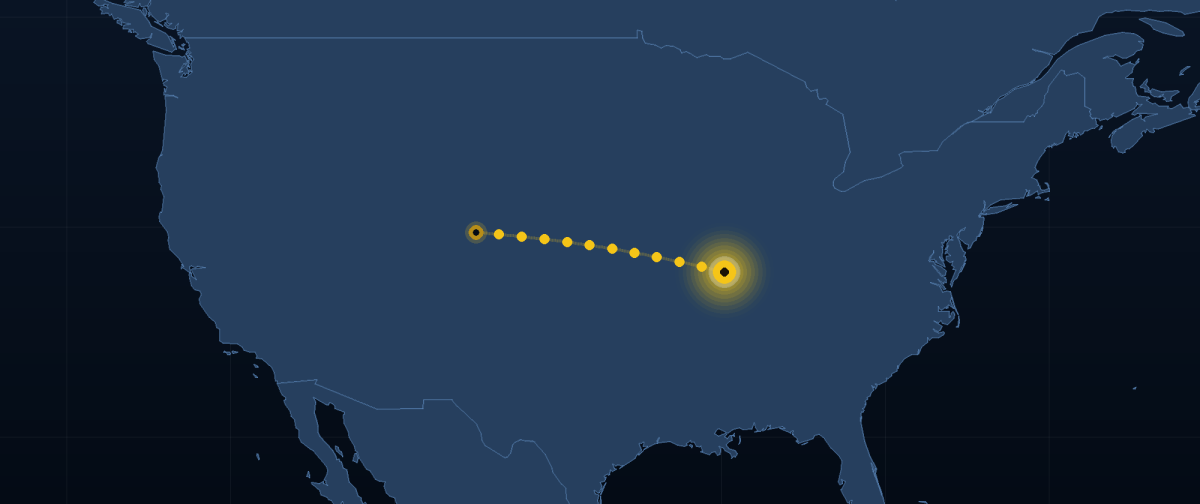 Route map to United States