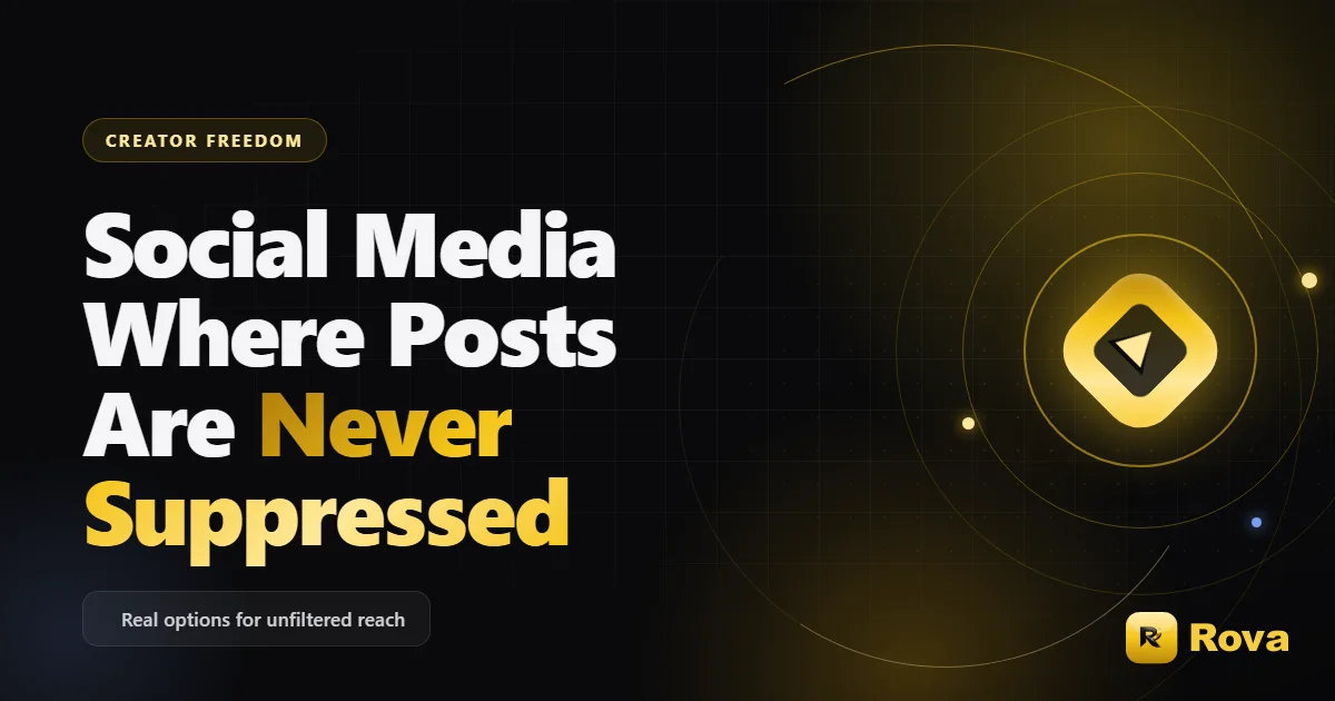 Social Media Where Posts Are Not Suppressed: Real Options